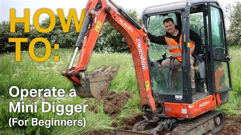 learn to drive a mini excavator|mini excavator controls.